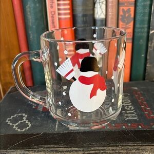 Winter Snowman Glass Mug